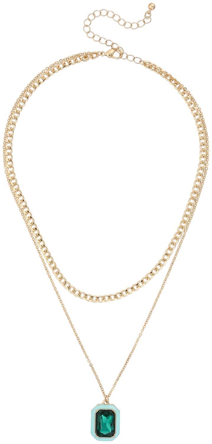Layering ketting - Green Shine Layering ketting - Green Shine