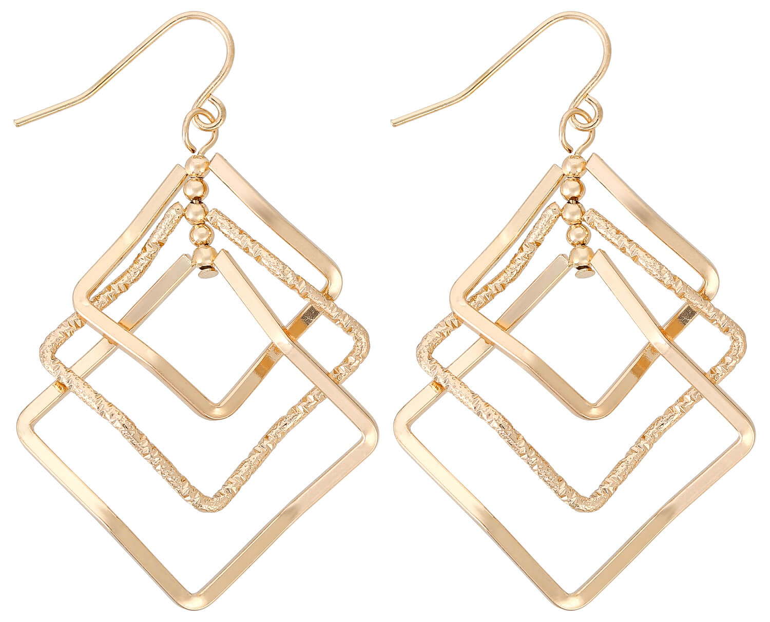 Orecchini a pendente - Gold Fluid