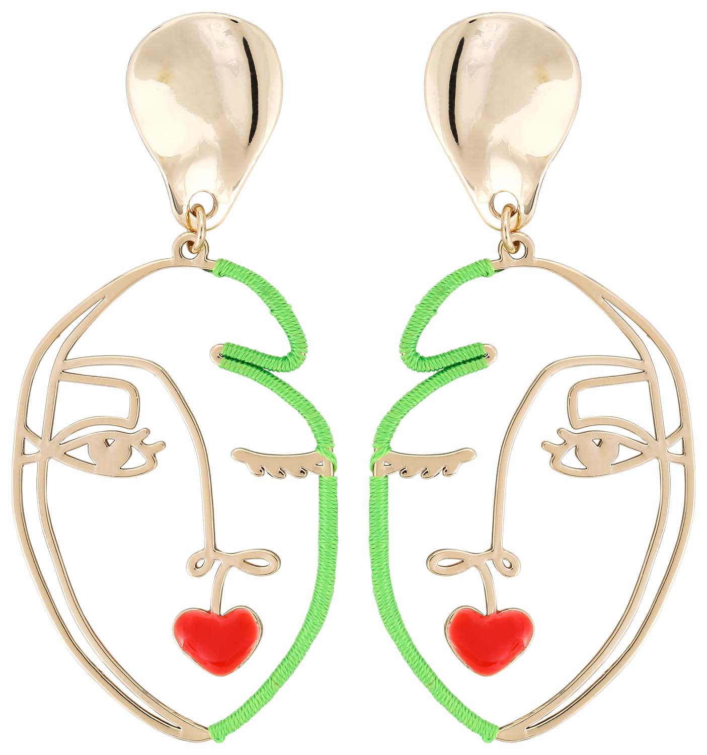 Boucles d'oreilles - Golden Face