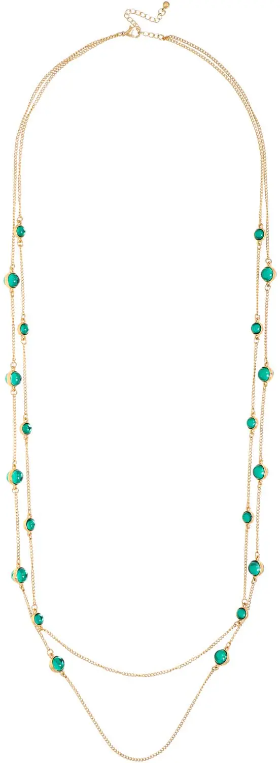 Collier multirangs - Green Marble