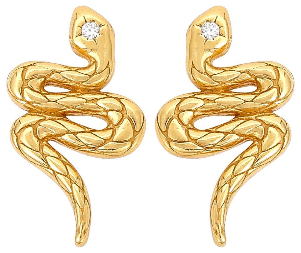Ohrstecker - Golden Snake