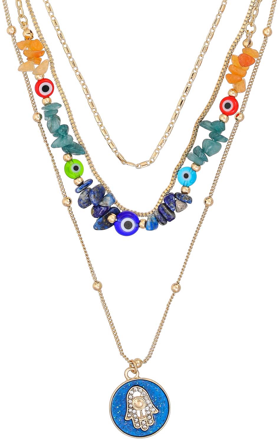 Collana stratificata - Evil Eye