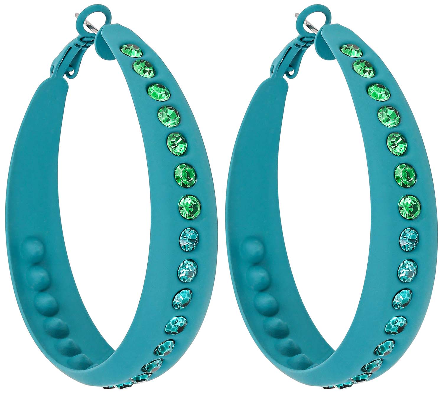 Creolen - Matt Blue Creolen - Matt Blue