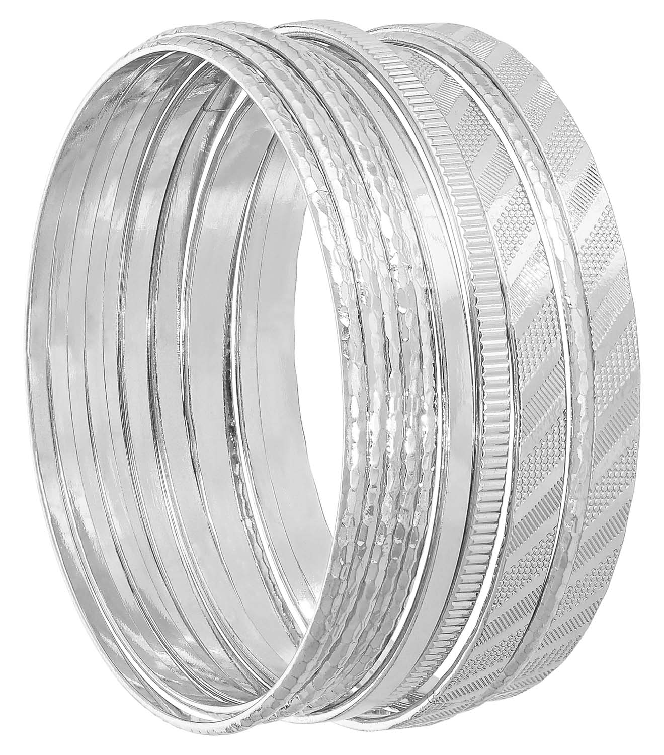 Brede armbanden set - Silver Chic Brede armbanden set - Silver Chic