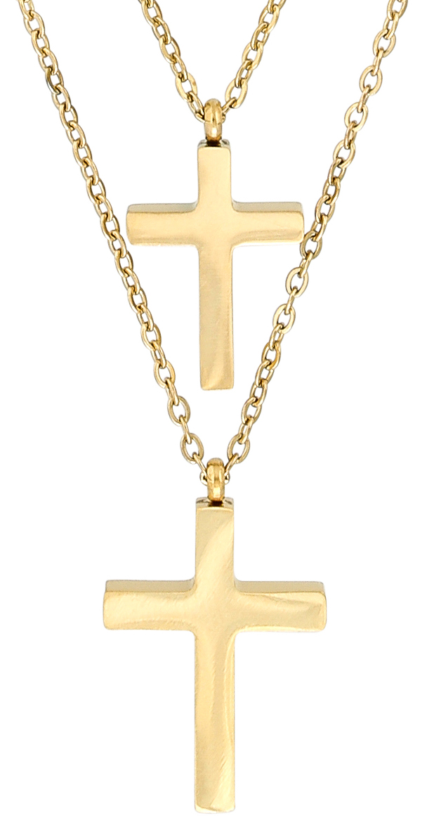 Naszyjnik warstwowe - Glossy Cross