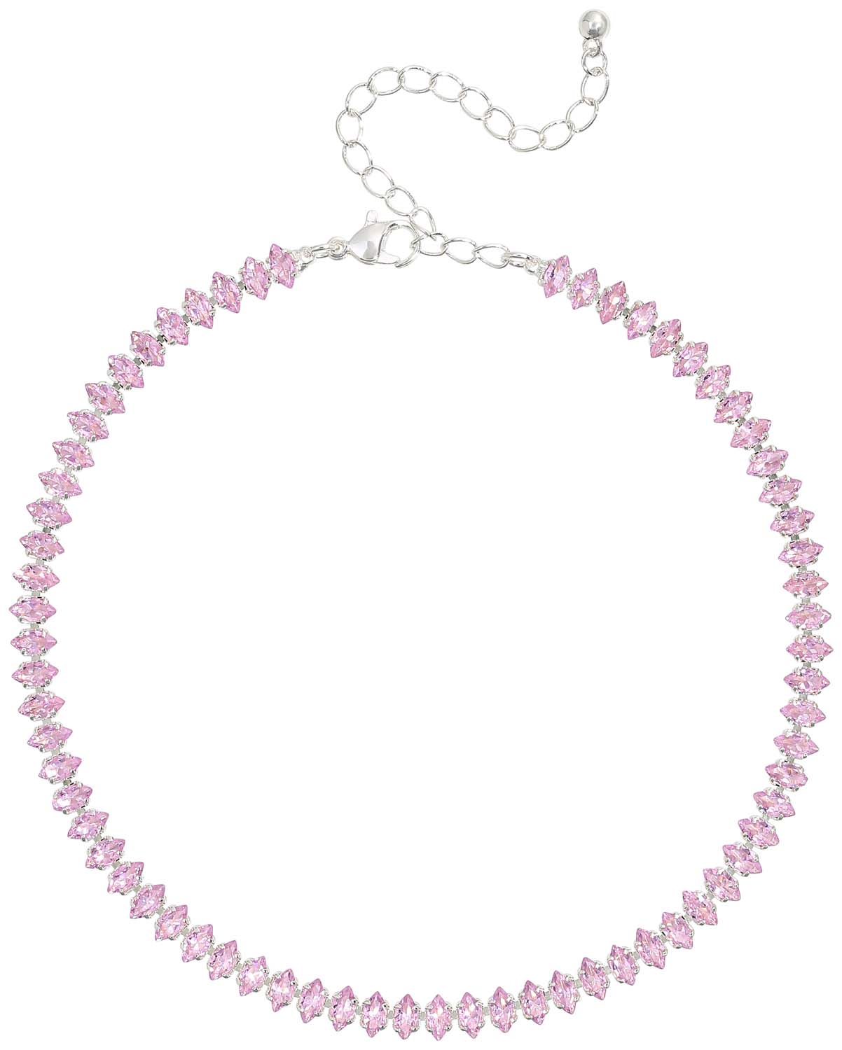 Collier ras du cou - Rosa Zirkonia