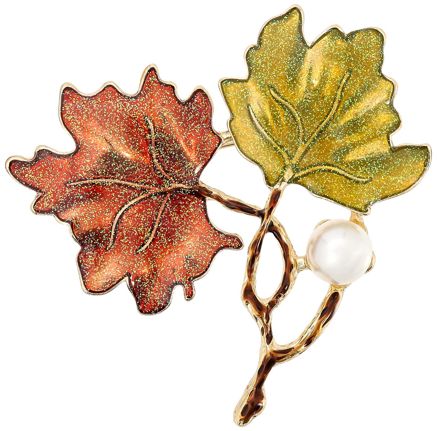 Broche - Double Leaf