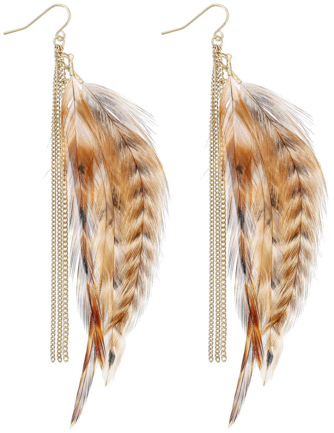 Oorbellen - Brown Feathers