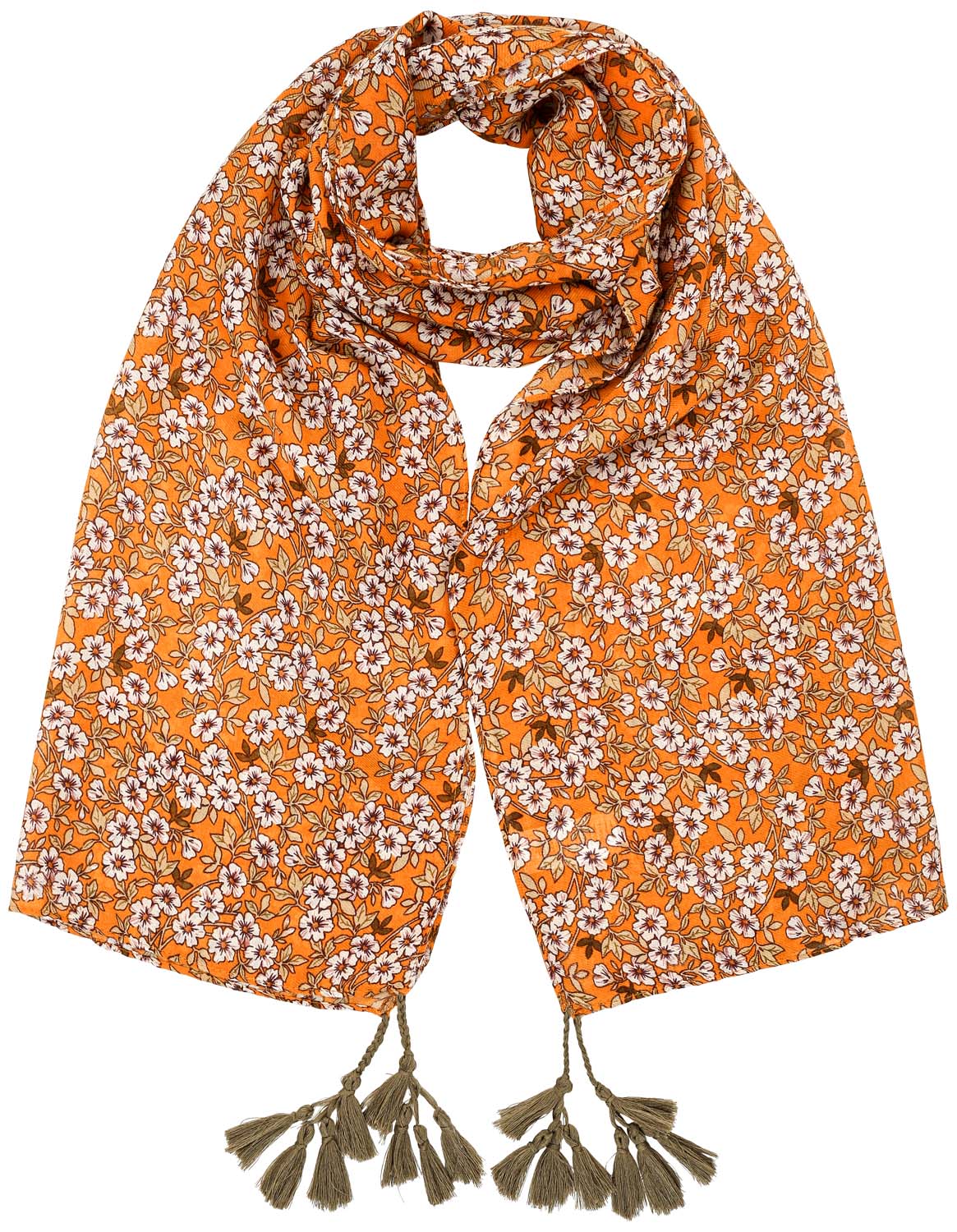Foulard - Orange Flowers