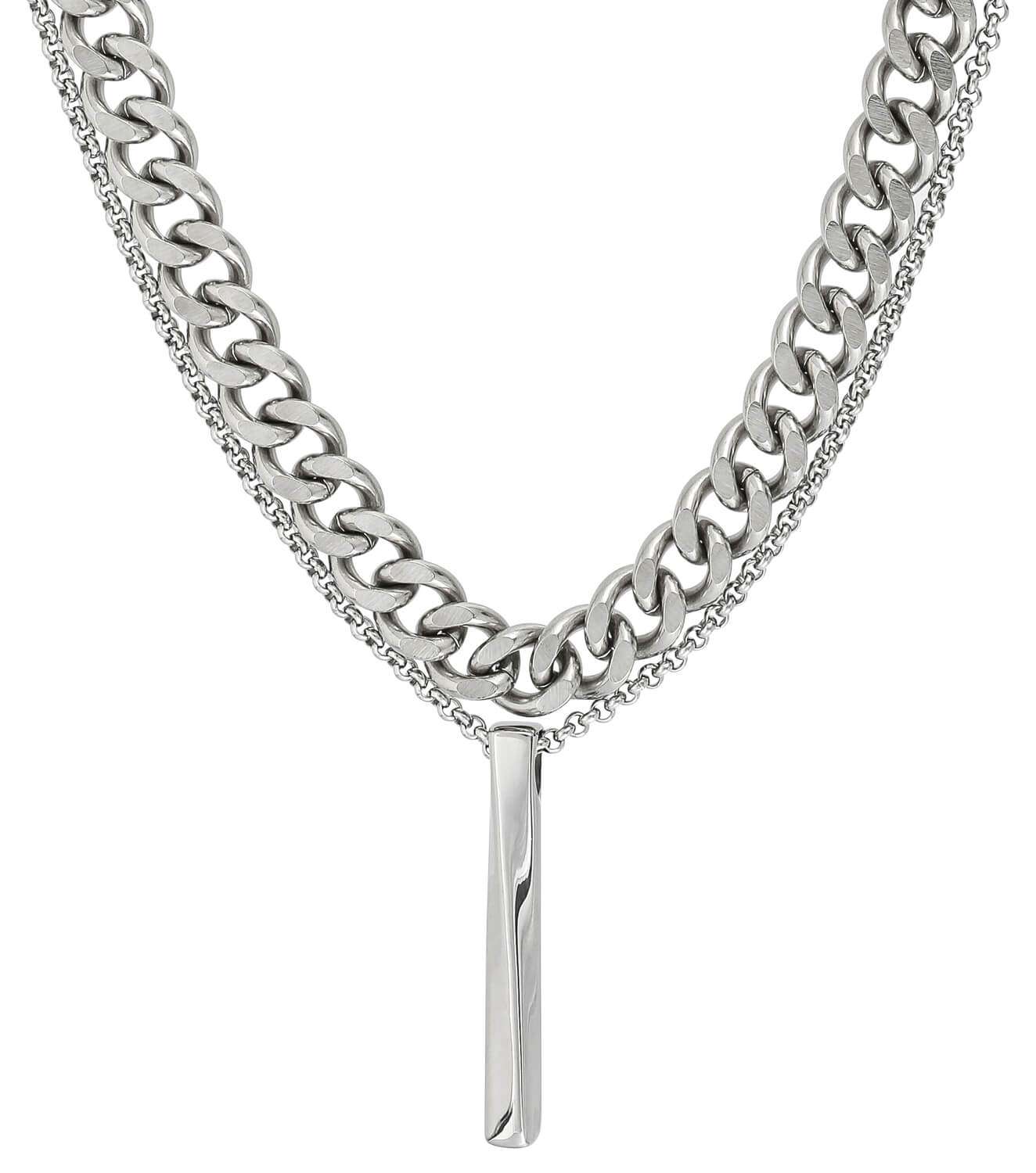 Collier pour hommes - Bold Silver