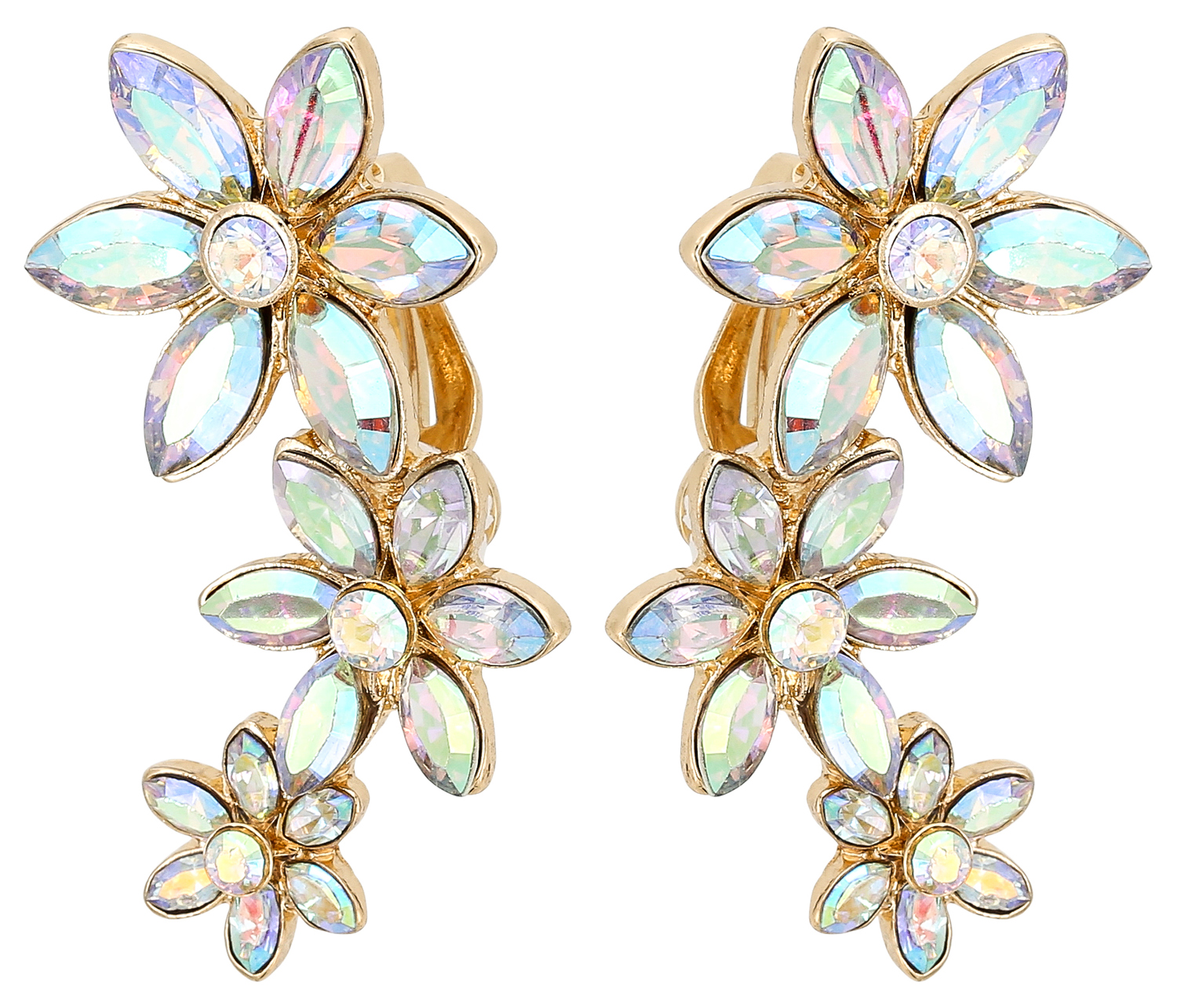 Boucles d'oreilles clips - Holo Flower