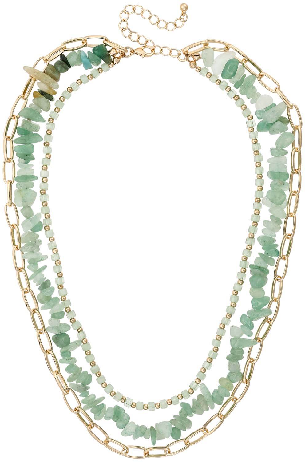 Layering Kette - Aventurine Gem