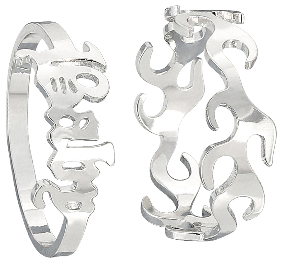 Ring-Set - Silver Flames