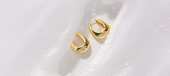 gold, ohrringe, schmuck, ohrringe, mondform, ohrringe, gold, creolen, mittelgroß, plastikfrei