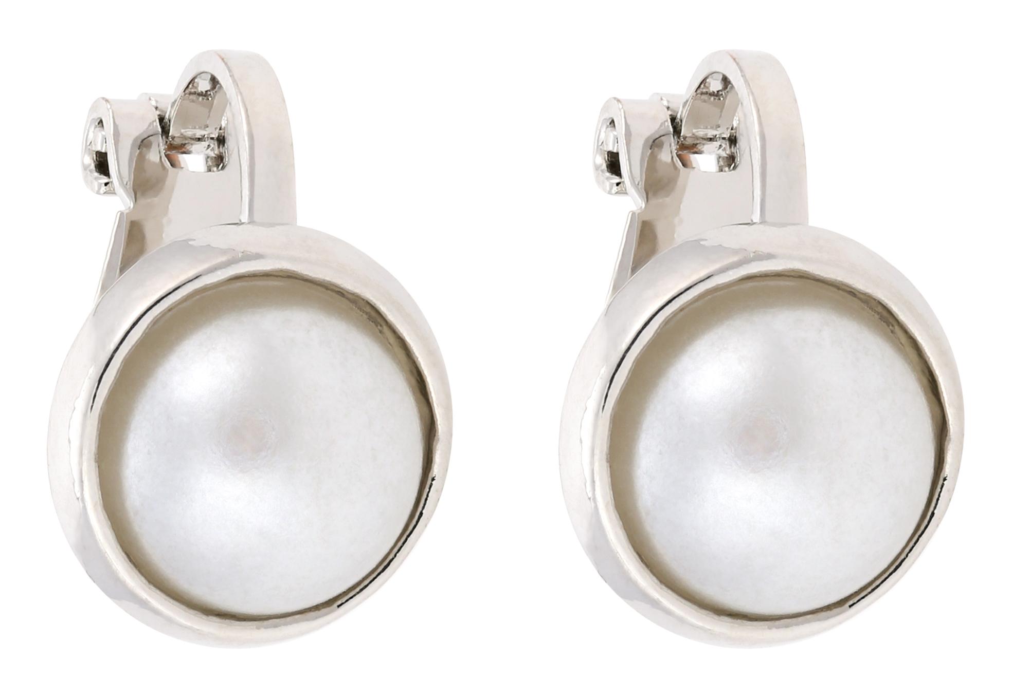 Boucles d'oreilles clips - Silver Pearl