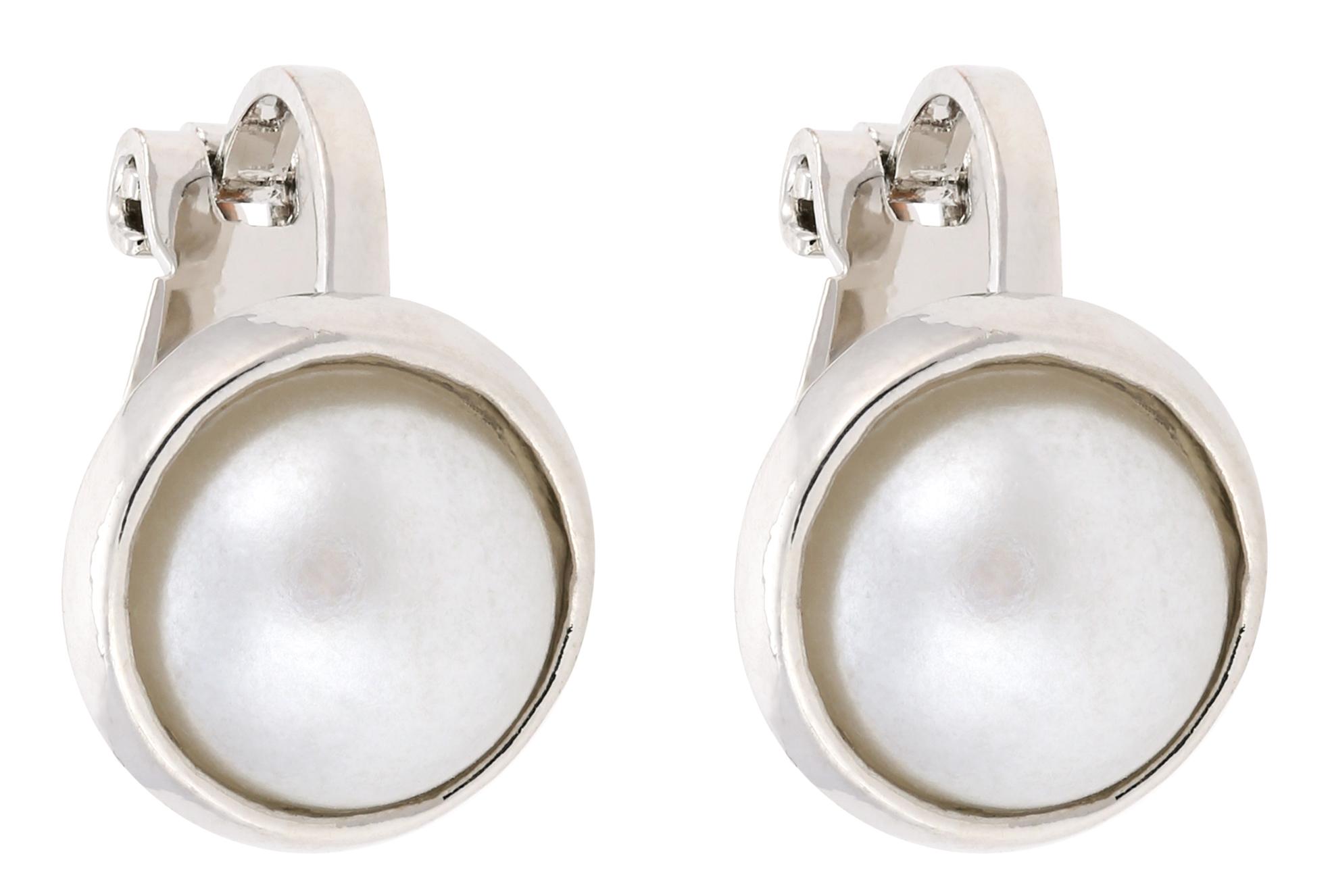 Pendientes de clip - Silver Pearl