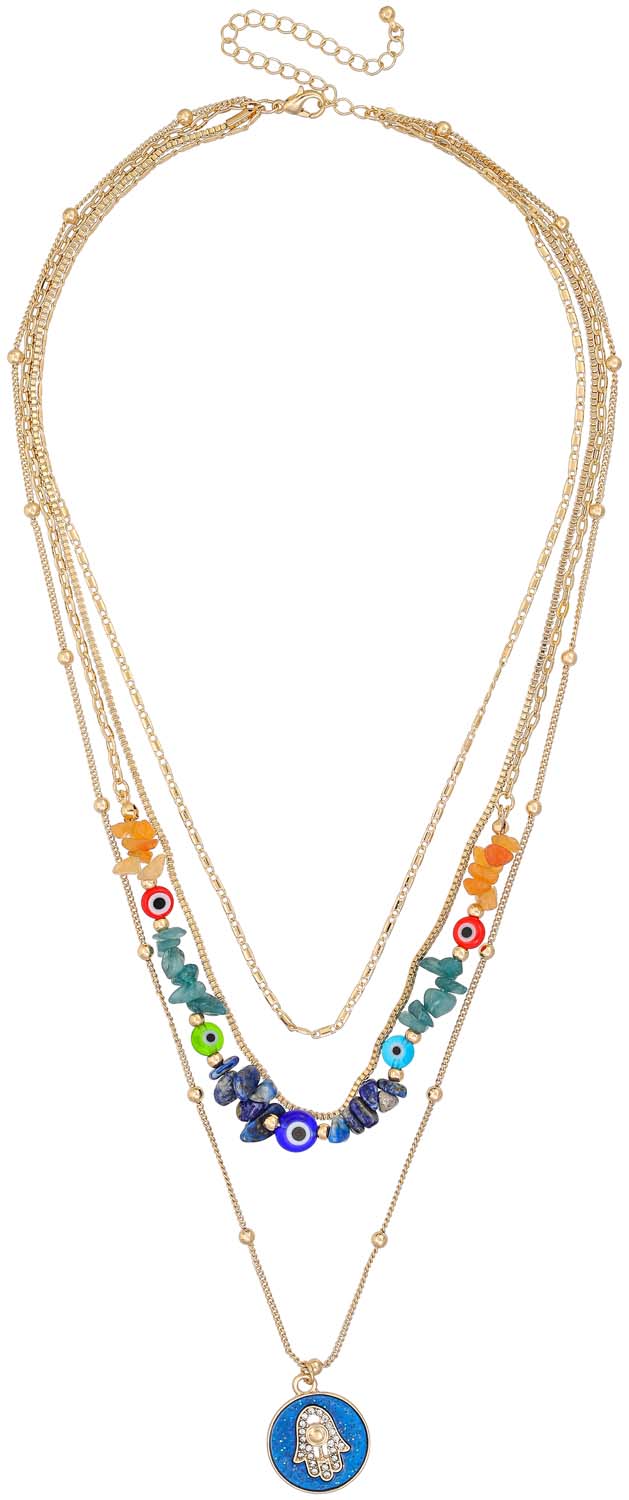 Collier multi-rangs - Evil Eye