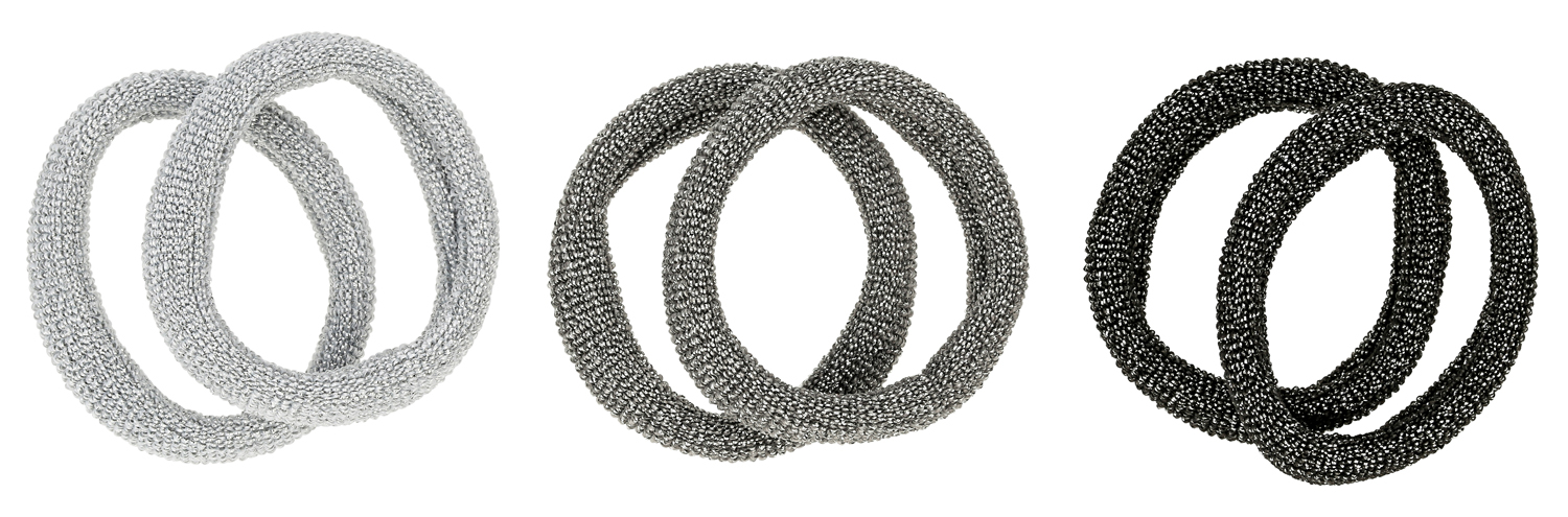 Haargummis - Silver Set Haargummis - Silver Set