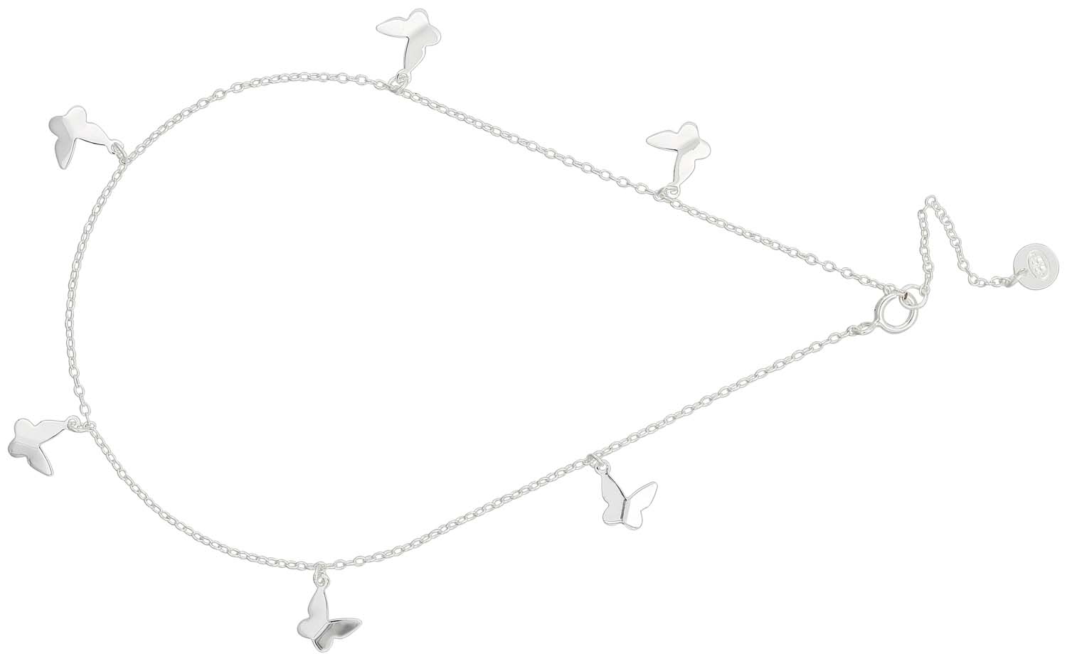 Pulsera tobillera - Silver Butterfly