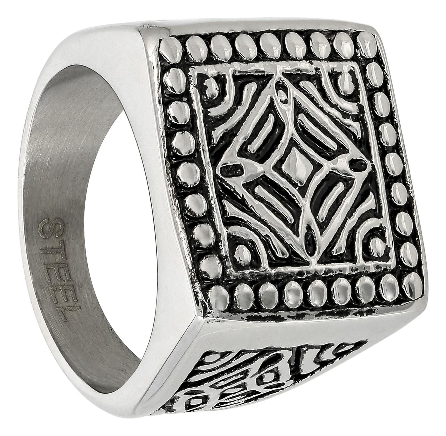 Herren Ring - Square Steel