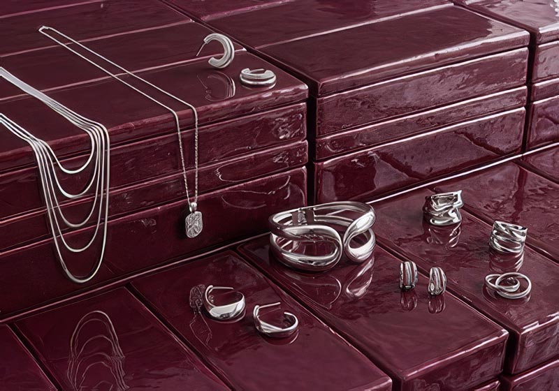 Schmuck, Ketten, Ringe, Armreif, Silber