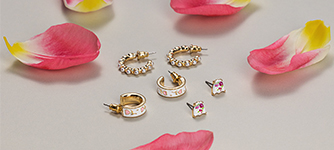 Ohrringe, Halskette, Schmuckset, Gold, Blumenmuster, Schmuck, Ohrringe, Ringe, Armreif, Kette
