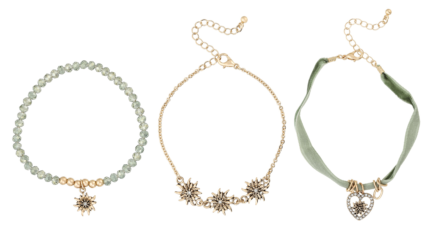 Armband-Set - Green Edelweiss
