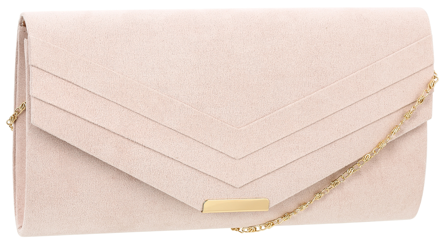 Clutch, Brieftasche, Abendtasche, Kettenkette, Beige