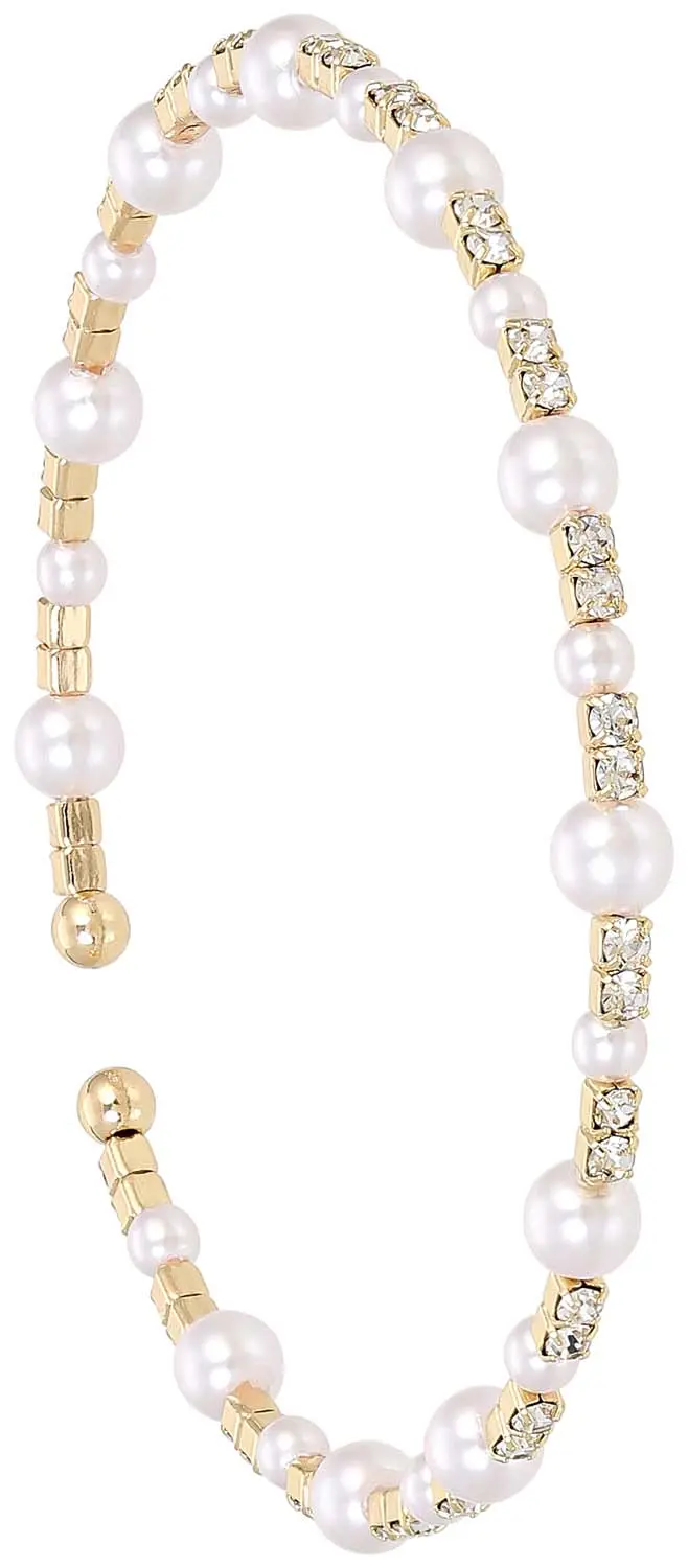 Bransoletka obręcz - Delightful Pearls