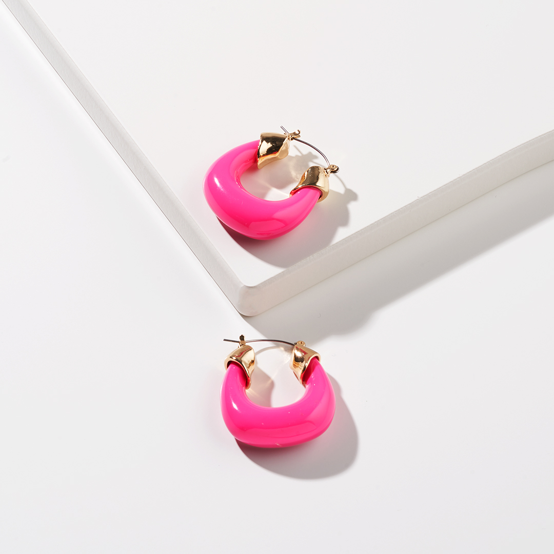Creolen - Chunky Pink Creolen - Chunky Pink