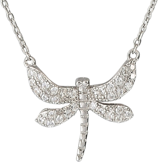 Collar - Silver Dragonfly