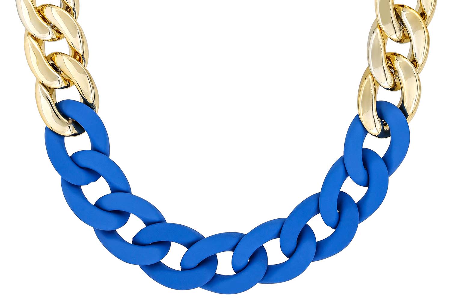 DAMEN Accessoires Modeschmuckset Blau NoName Blaue irisierende Perlenkette Blau/Golden Einheitlich Rabatt 40 % 