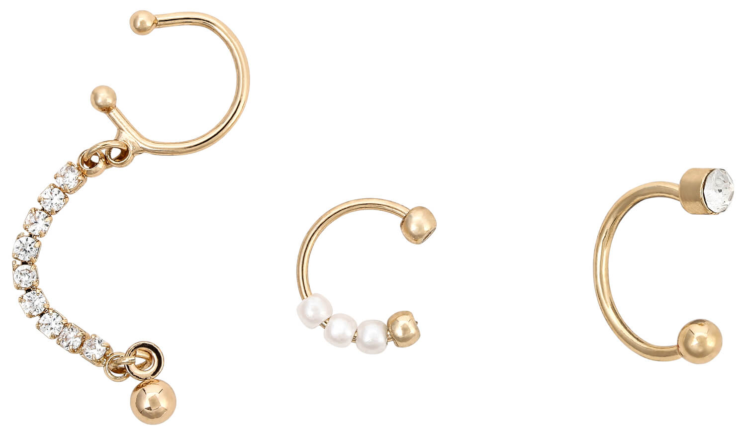 Set de pendientes - Cubic Cuff