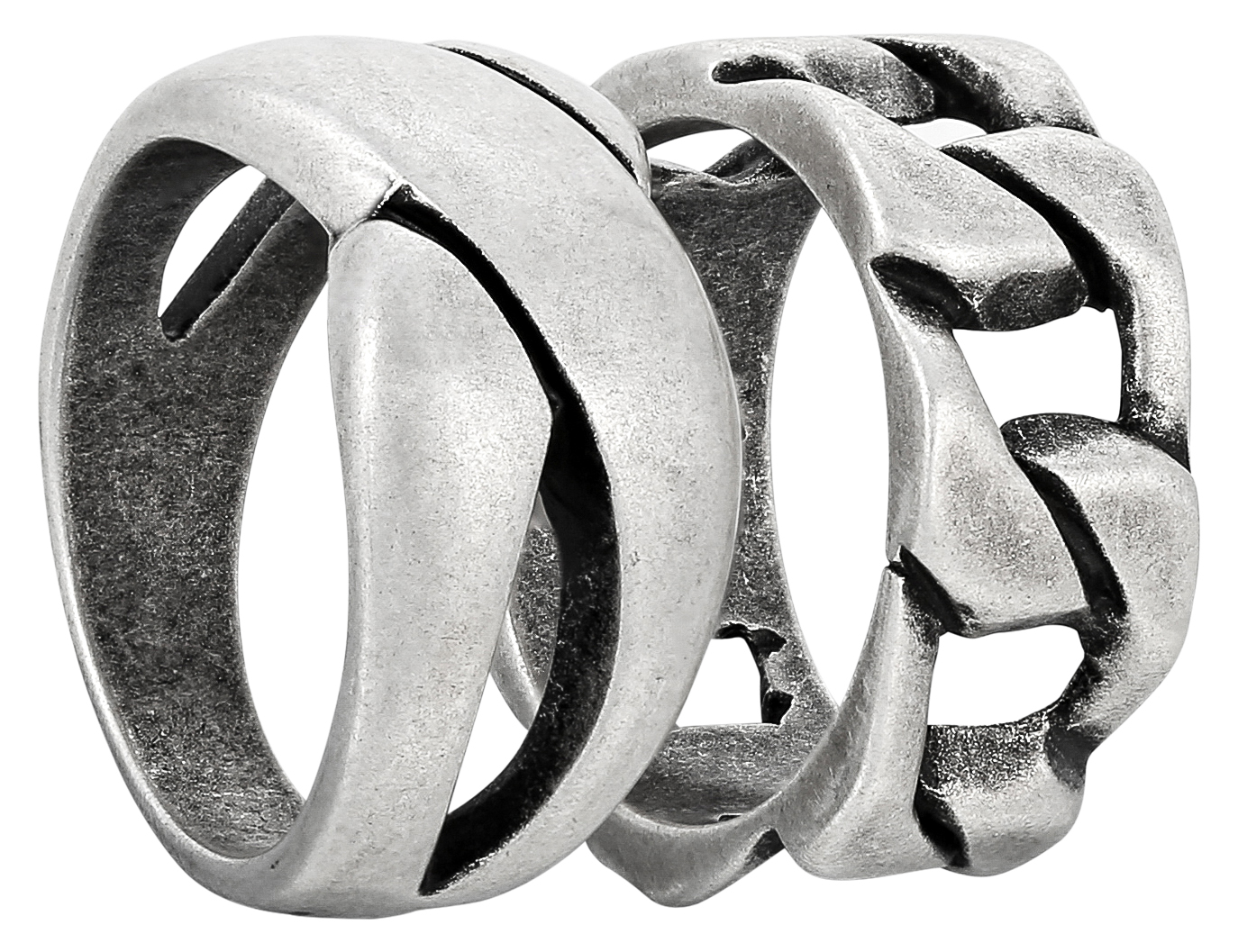 Set de anillos para hombre - Metallic Shine