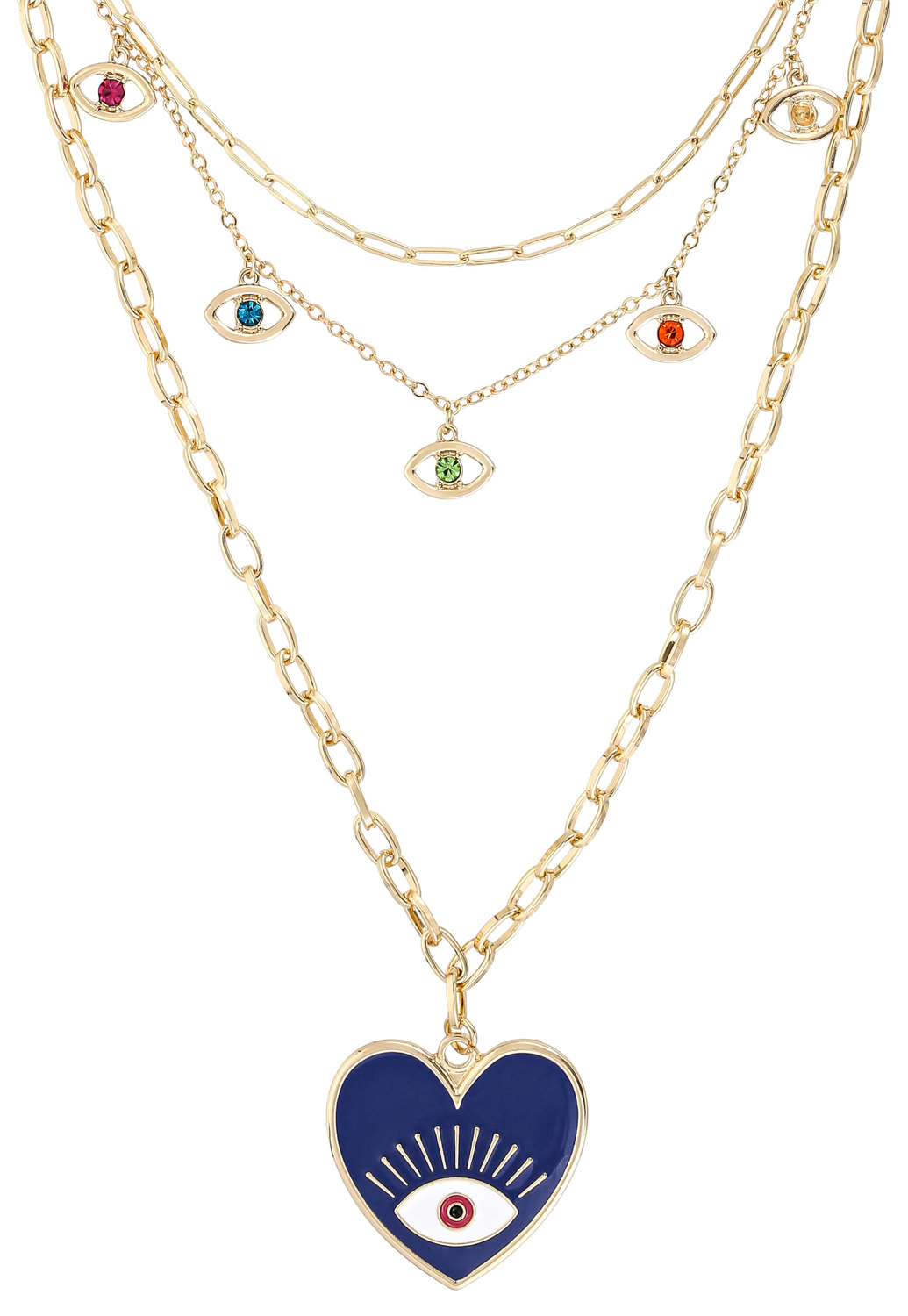 Layering-Kette - Blue Heart 