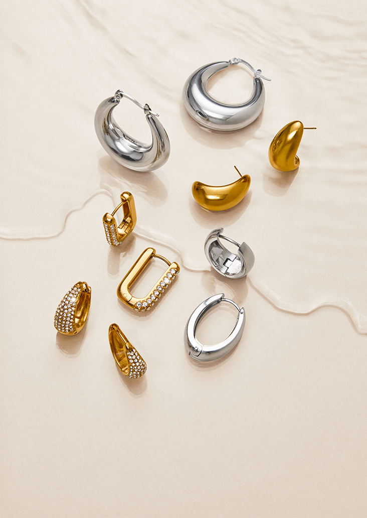 ohrringe, hänger, silber, gold, muster-steine