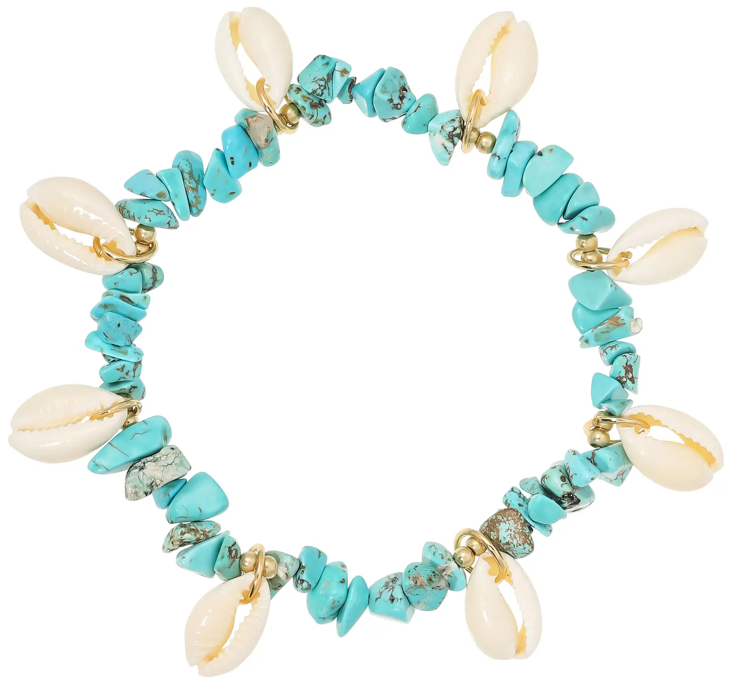 Bracelet de cheville - Turquoise Shells