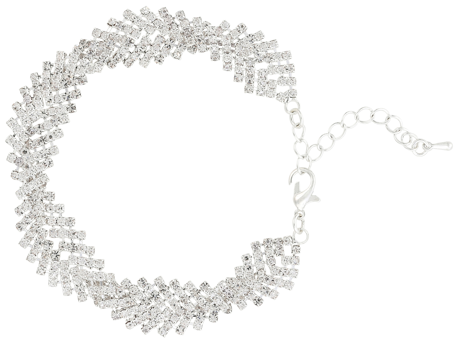 Bracelet - Wide Silver Sparkle