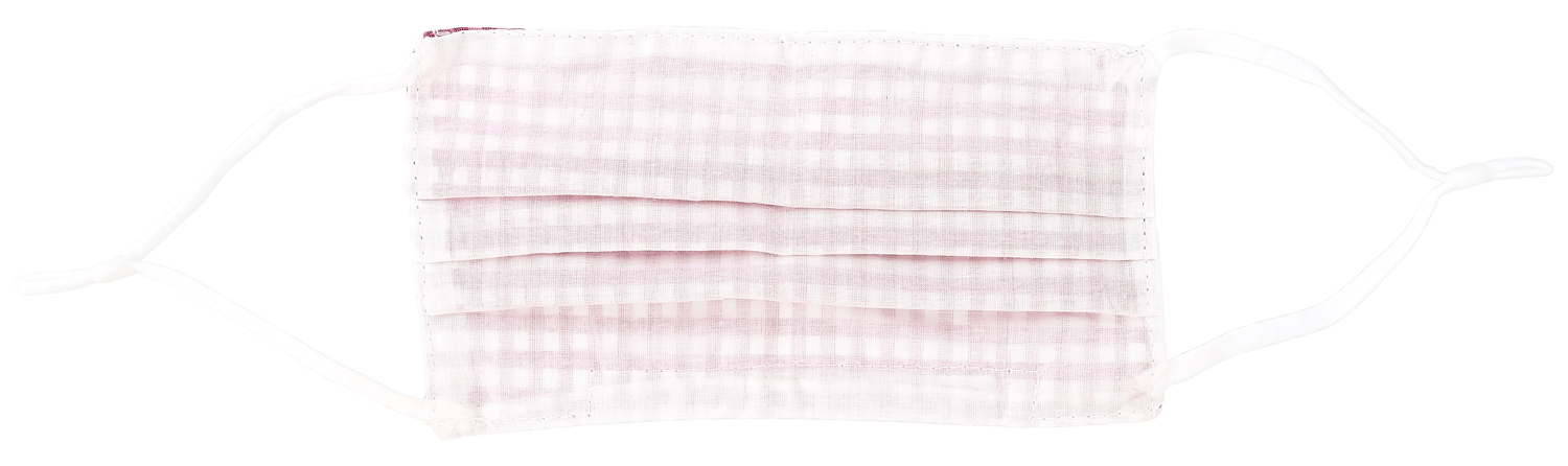 Mundbedeckung - Pink Checks