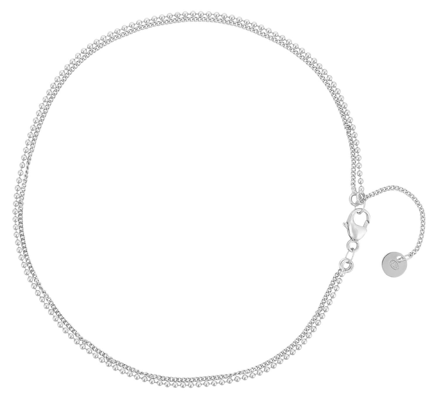 Pulsera tobillera - Two Silver Rows