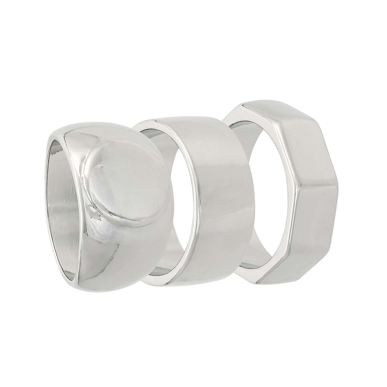 Heren ringen set - Silver Statement