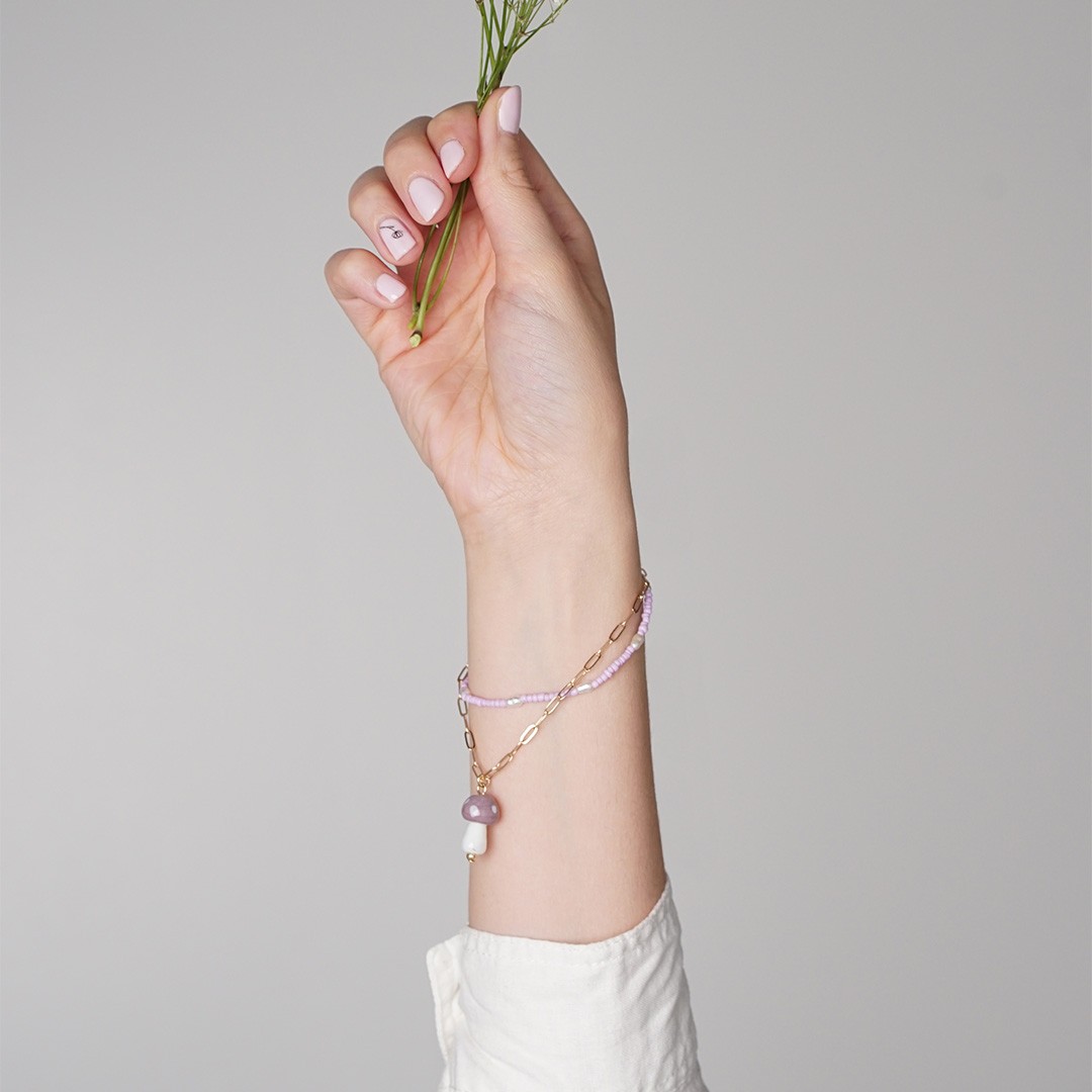 Armband - Lilac Mushroom