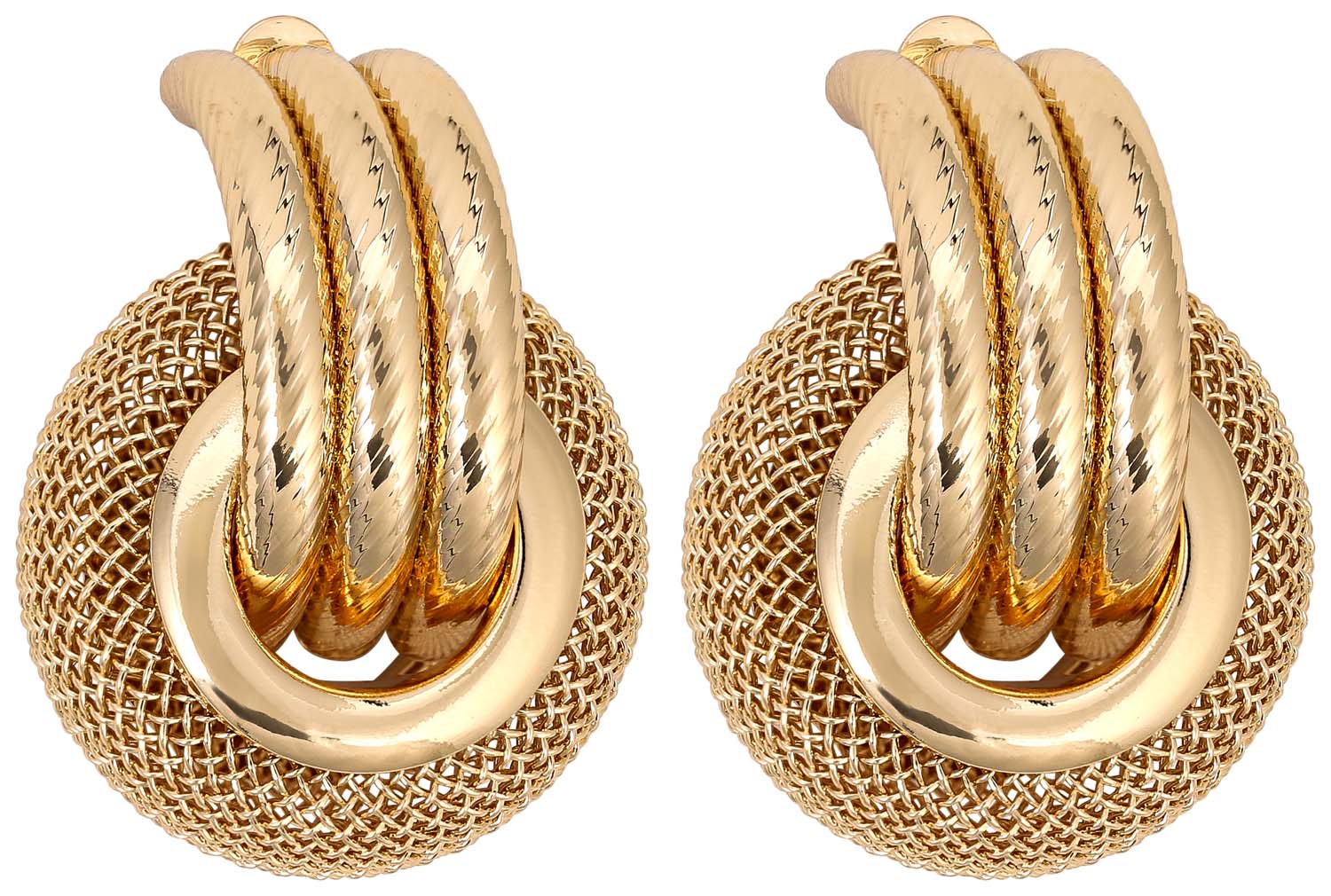 Boucles d'oreilles - Golden Mesh