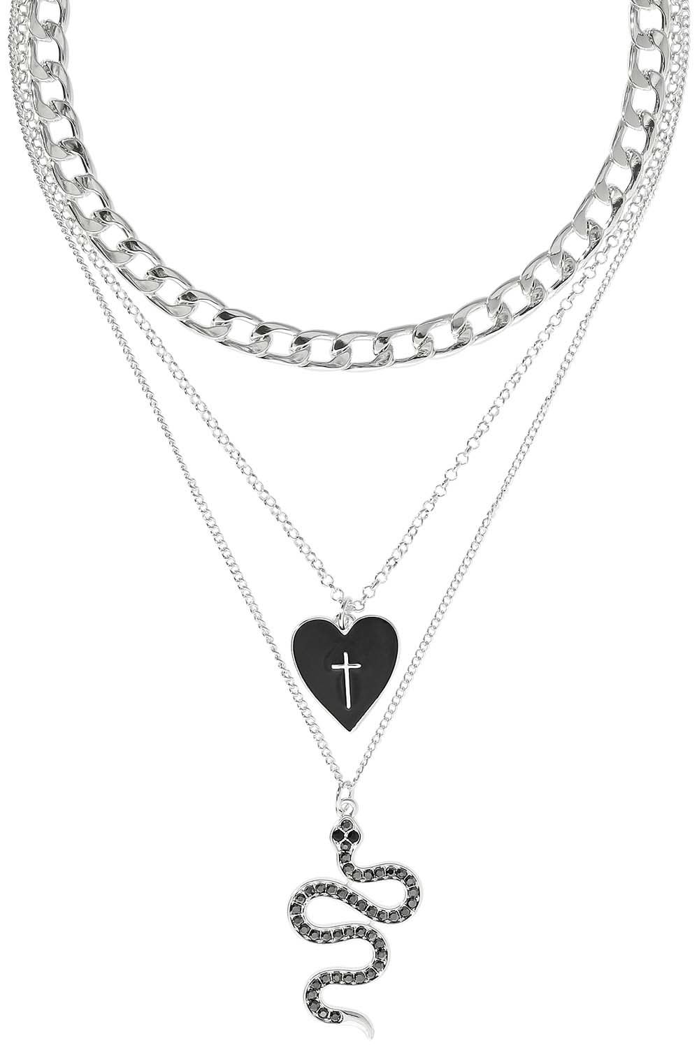 Collana stratificata - Snake Heart