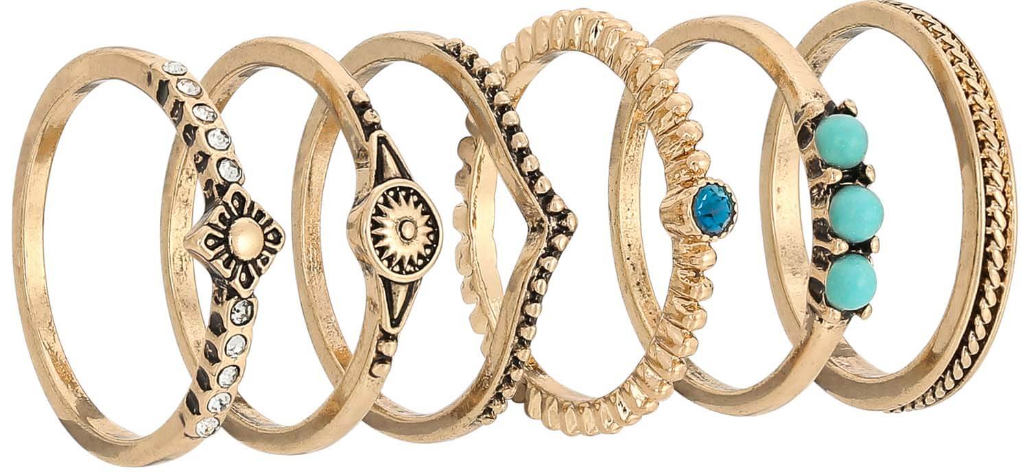 Set de anillos - Antique Gold