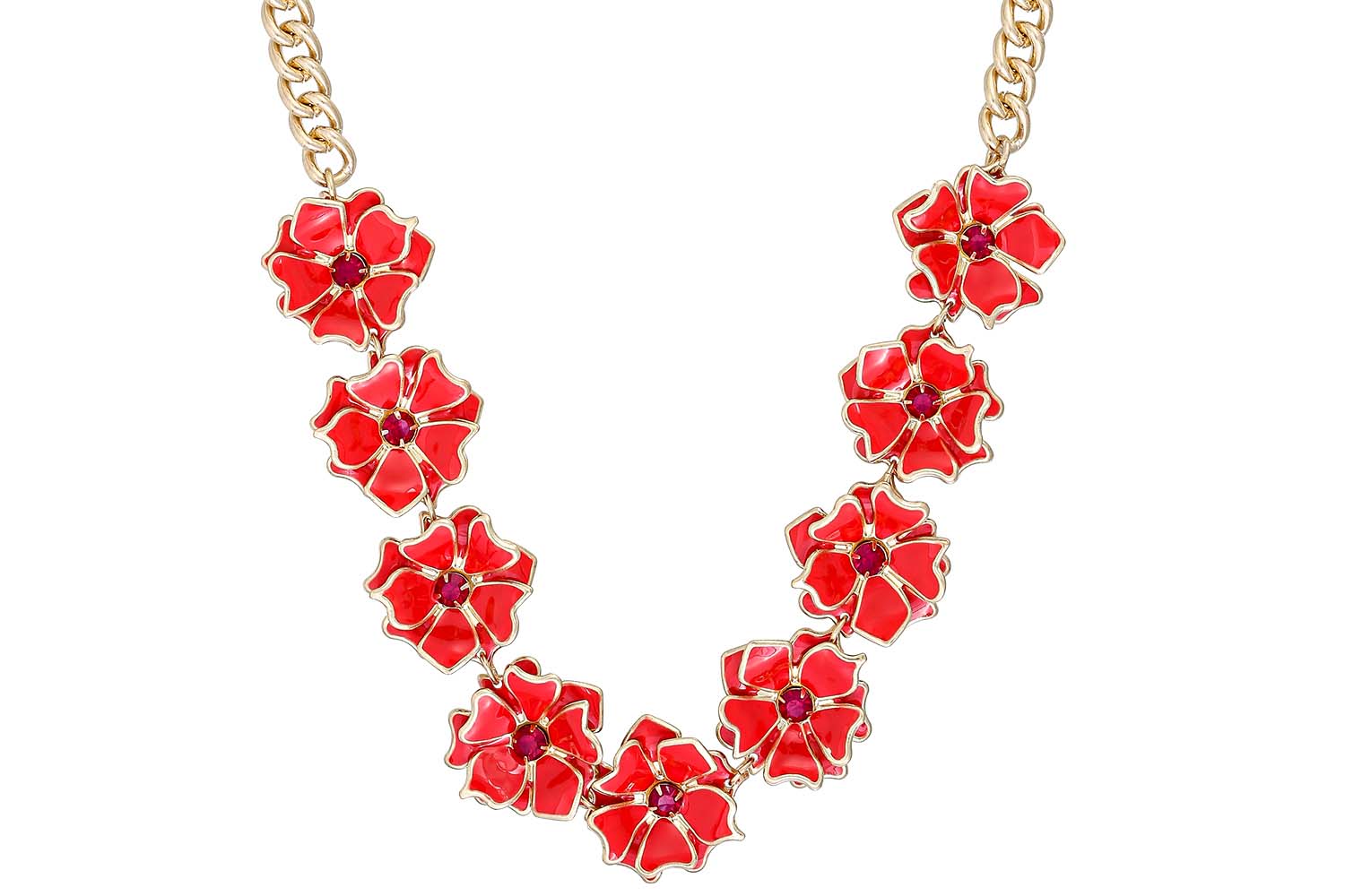 Collar - Red Flowers online en BIJOU