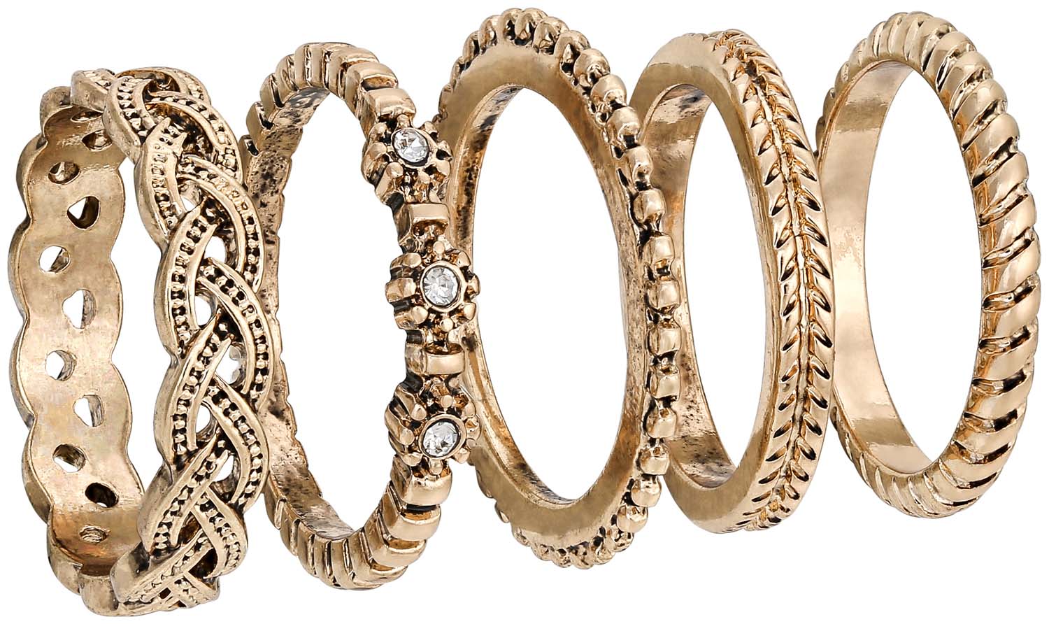 DAMEN Accessoires Modeschmuckset Golden Größe S Golden S NoName Goldene Ringe Set Rabatt 83 % 