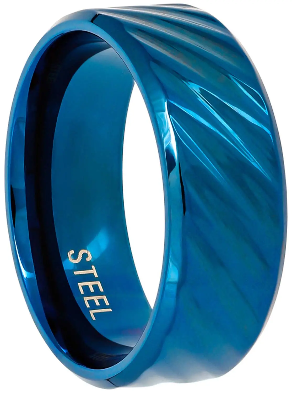 Herren Ring - Metallic Blue