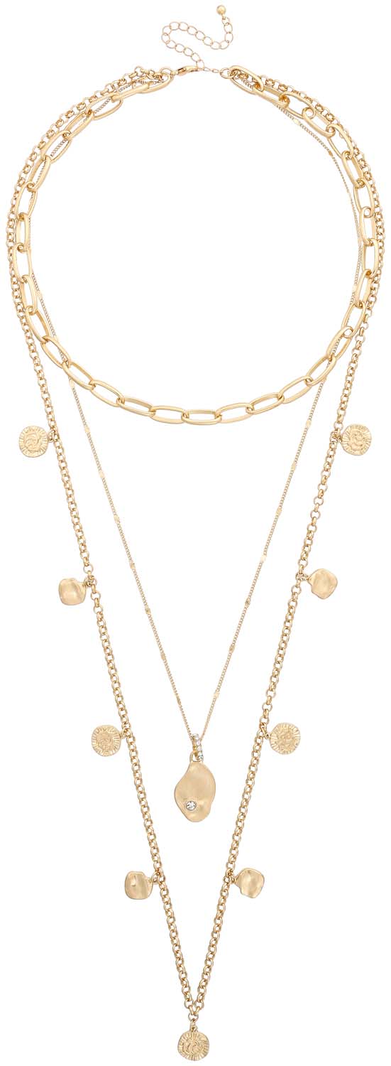 Layering Kette - Golden Tiles