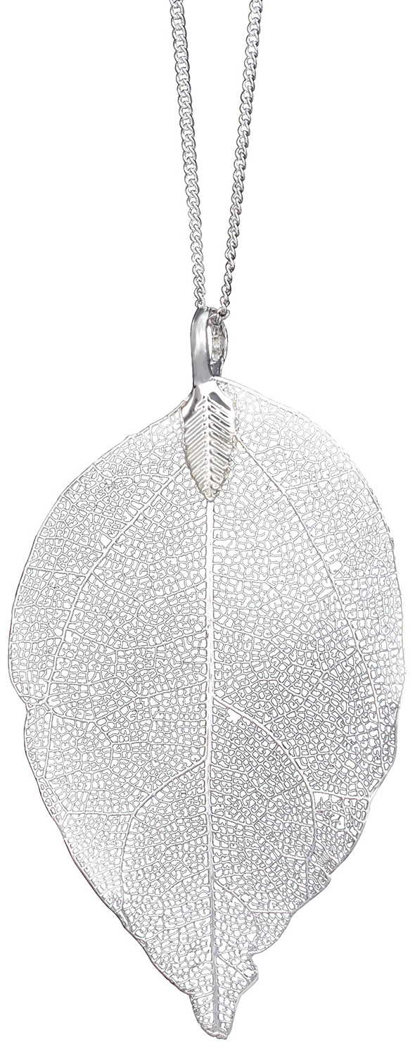 Kette - Blatt Silber